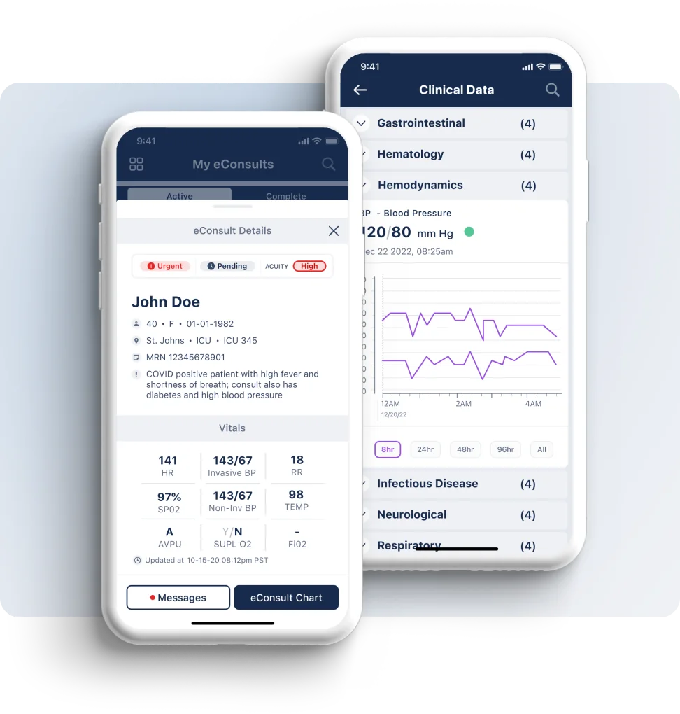 Omnicure’s iOS interface